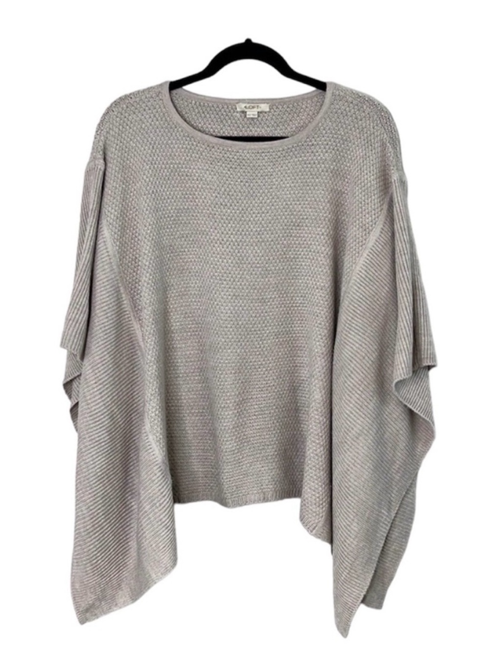 LOFT Dusty Light Lavender Knit Poncho Sweater size XS/Small